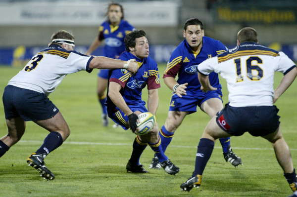 Byron kelleher playing for the highlanders against brumbies